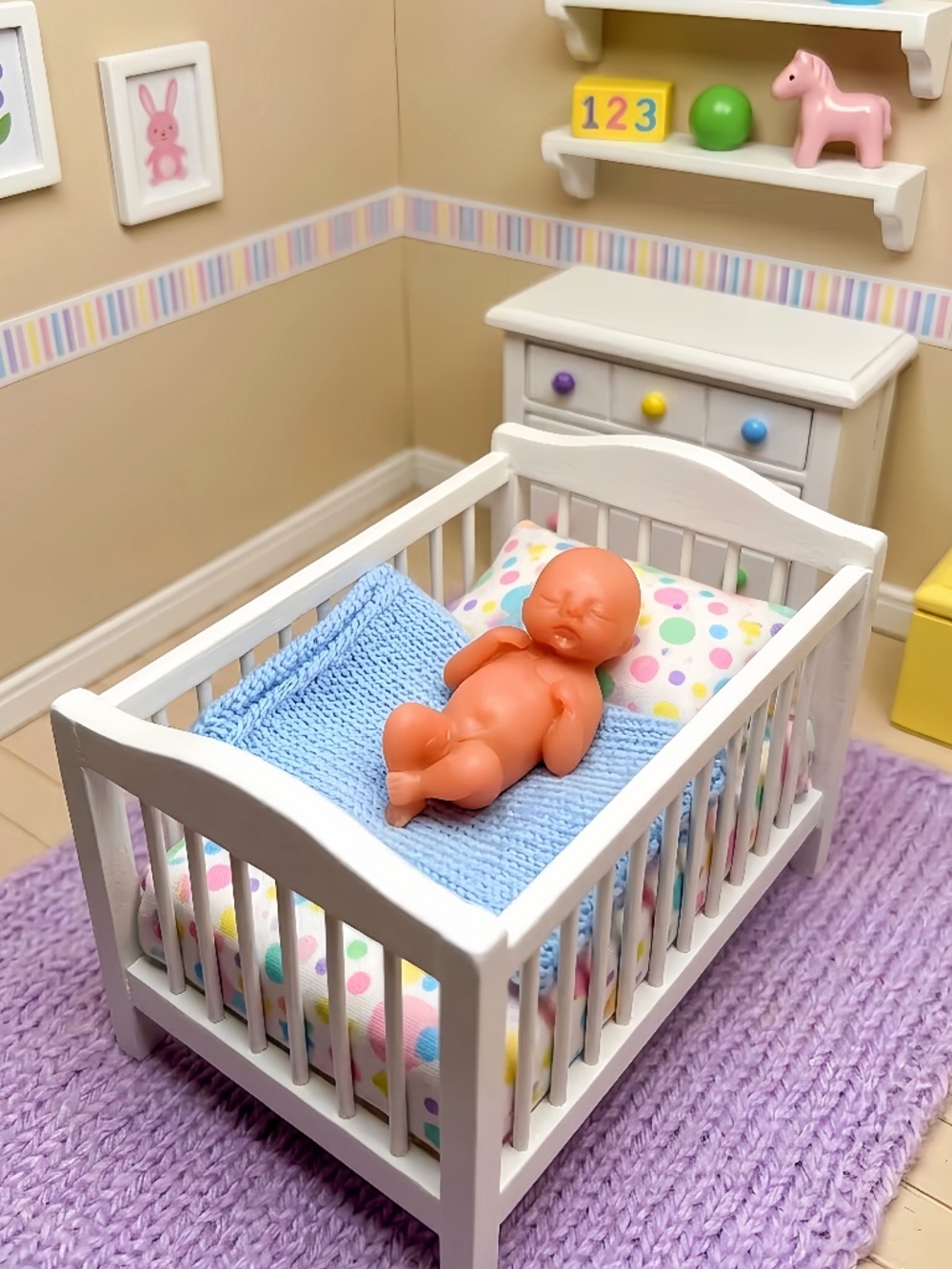 Miniature Polymers Clay Baby Doll (1.75 in.)